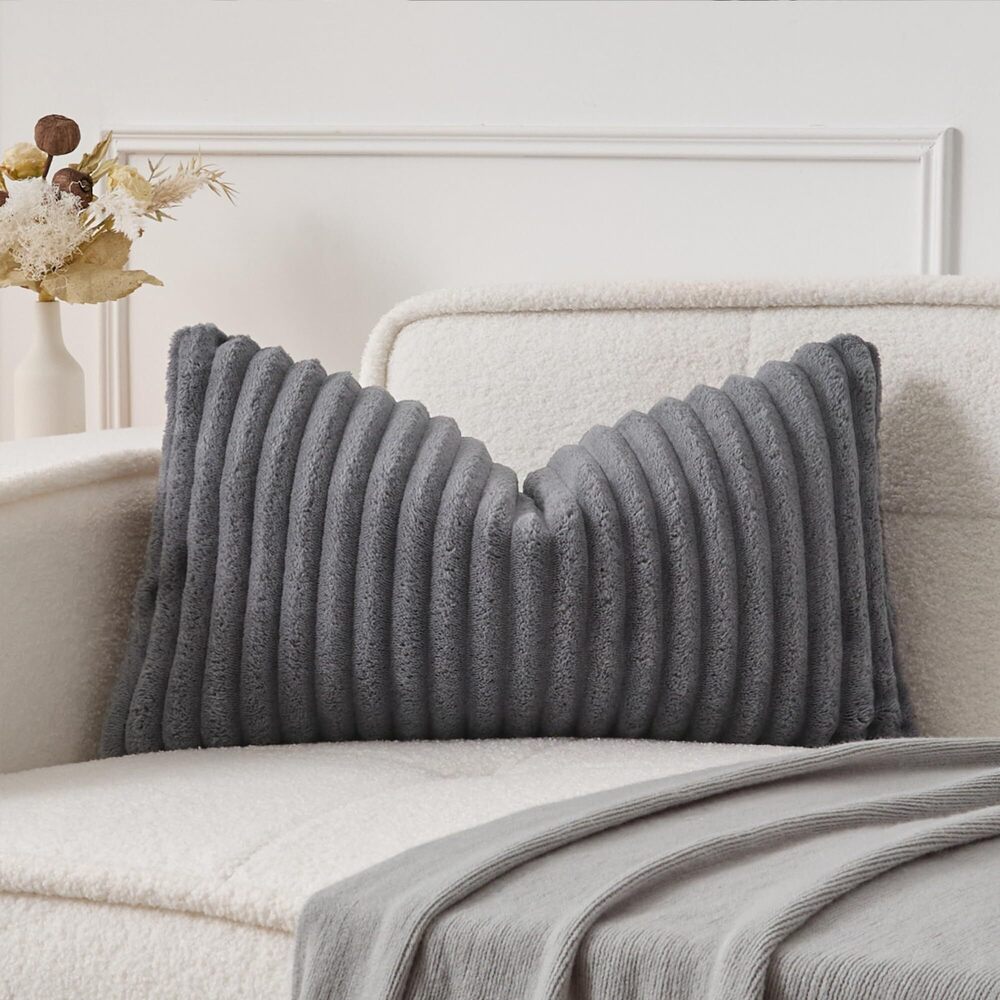 4218 UGASA Lumbar Throw Pillow Cover 14x24 Inch Set of 1 Super Soft Faux